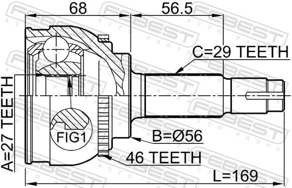 Joint Kit, drive shaft 0210-040A46 - image 2