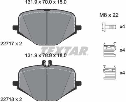Brake Pad Set, disc brake 2271701