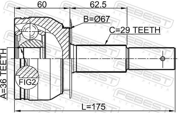 Joint Kit, drive shaft 0210-D40AT - image 2