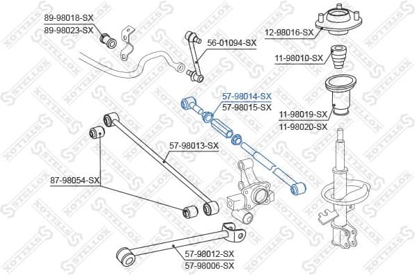 Rod/Strut, wheel suspension 57-98014-SX - image 2