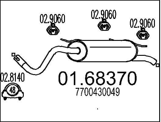 Rear Muffler 01.68370