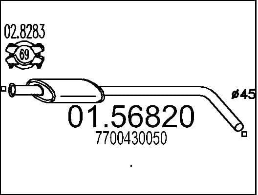 Centre Muffler 01.56820
