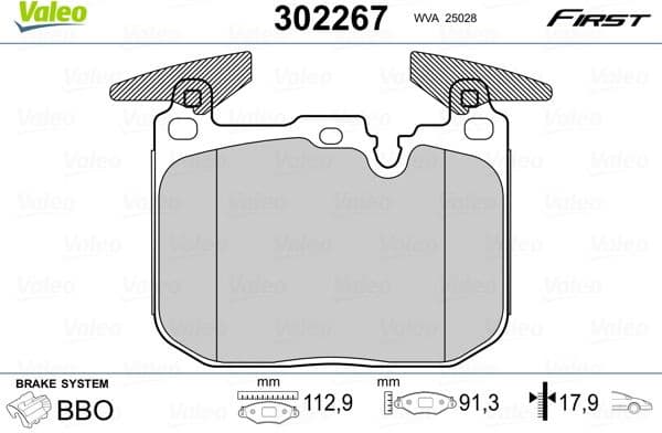 Brake Pad Set, disc brake ESSENTIAL 302267