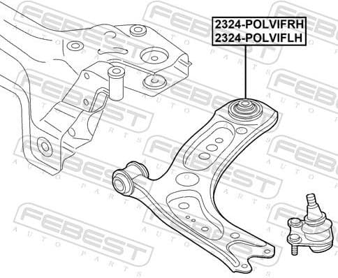 Control/Trailing Arm, wheel suspension 2324-POLVIFLH - image 2