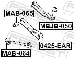 Mounting, control/trailing arm MAB-065 - image 2