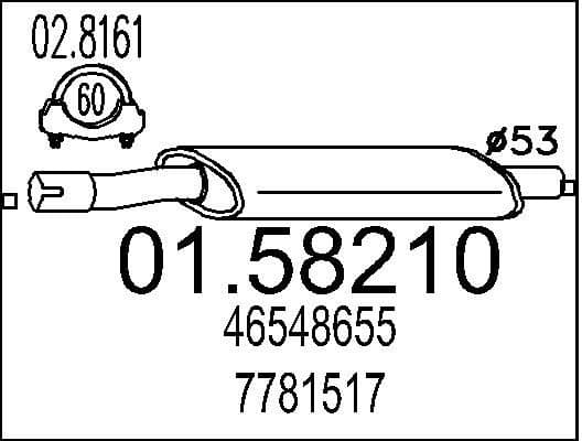 Centre Muffler 01.58210