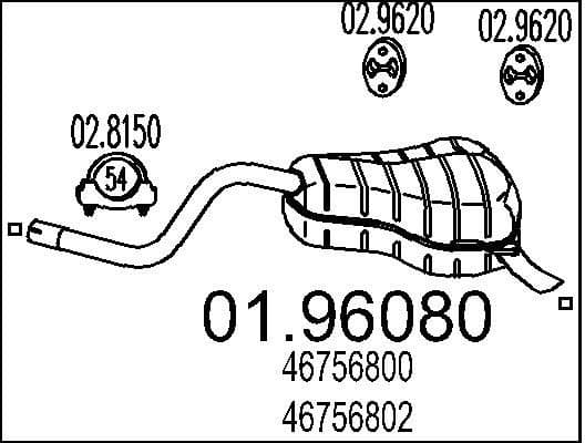 Rear Muffler 01.96080