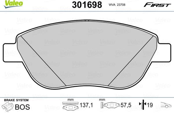 Brake Pad Set, disc brake ESSENTIAL 301698