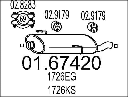 Rear Muffler 01.67420