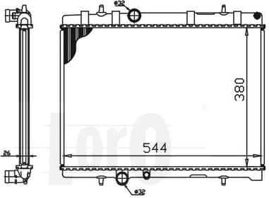 Radiator, engine cooling LORO 009-017-0043 - image 2