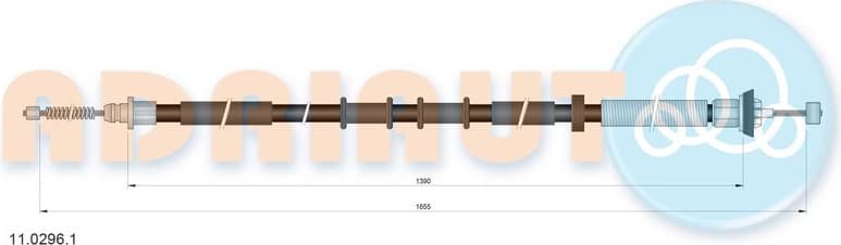 Cable Pull, parking brake 11.0296.1