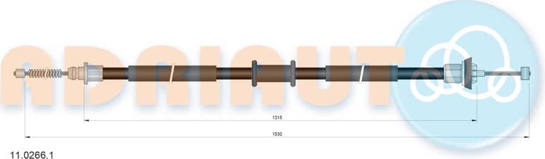 Cable Pull, parking brake 11.0266.1