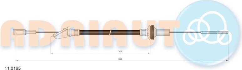 Cable Pull, clutch control 11.0165