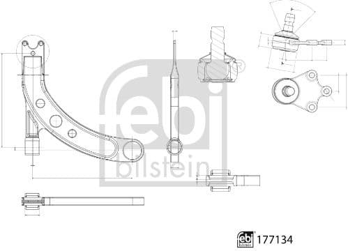 Control/Trailing Arm, wheel suspension ProKit 177134 - image 3