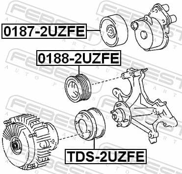 Deflection/Guide Pulley, V-ribbed belt 0188-2UZFE - image 2