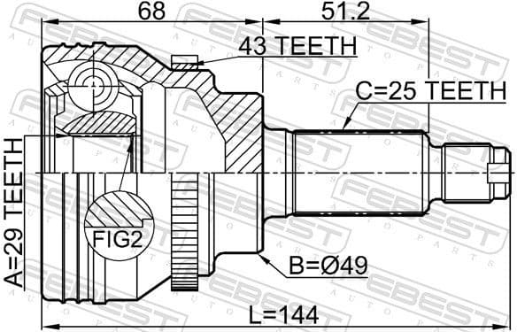 Joint Kit, drive shaft 0710-IGN29A43 - image 2