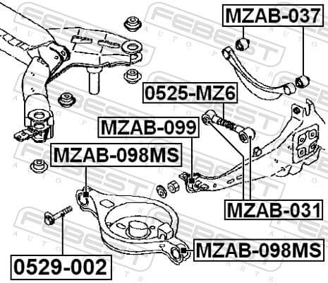 Mounting, control/trailing arm MZAB-098MS - image 2