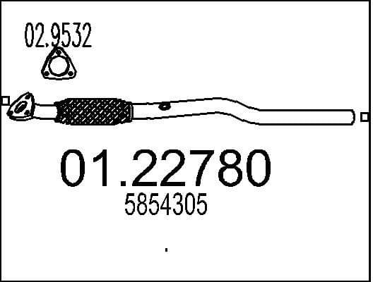 Exhaust Pipe 01.22780