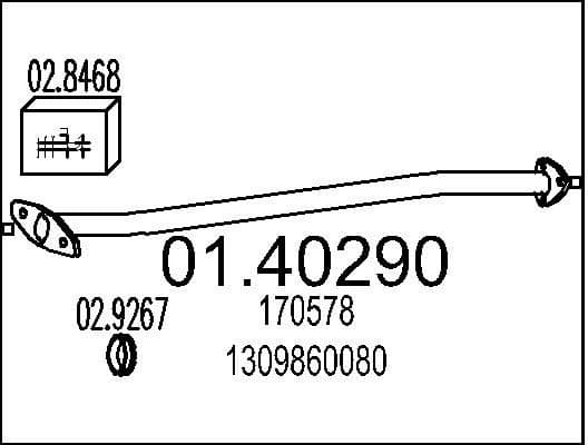Exhaust Pipe 01.40290