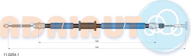Cable Pull, parking brake 11.0254.1