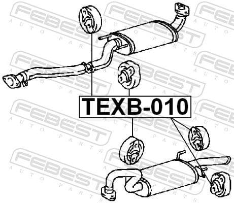 Holder, exhaust pipe TEXB-010 - image 2