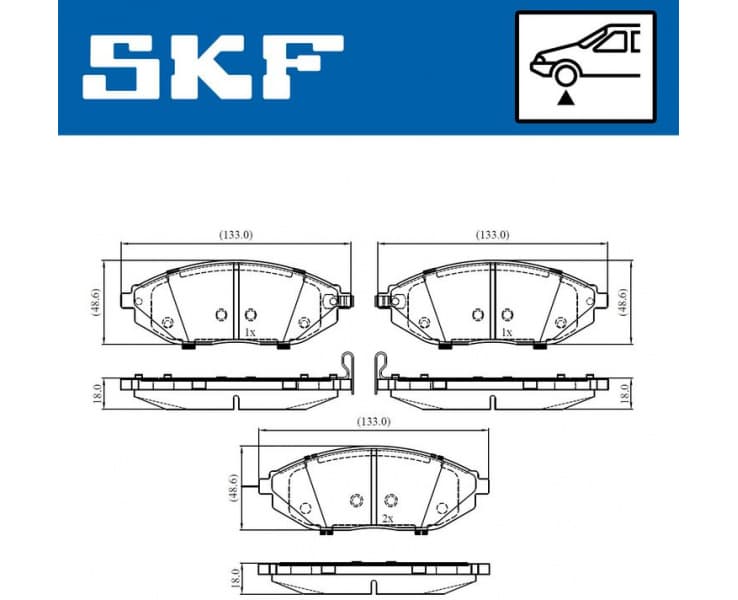 Brake Pad Set, disc brake VKBP80305A