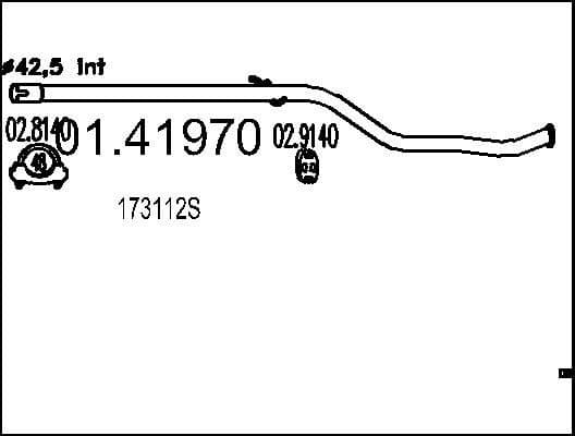 Exhaust Pipe 01.41970