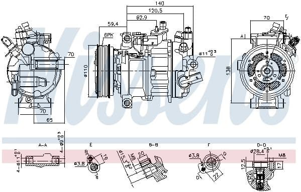 Compressor, air conditioning ** FIRST FIT ** 890944