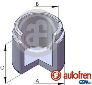 Piston, brake caliper D025137