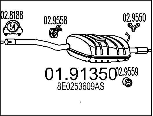 Rear Muffler 01.91350
