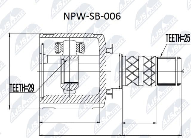 Joint Kit, drive shaft NPW-SB-006