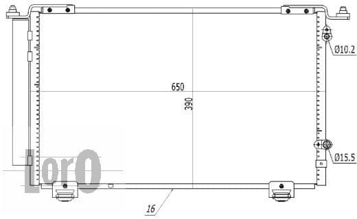 Condenser, air conditioning LORO 051-016-0030 - image 2