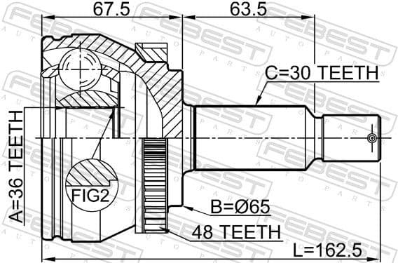Joint Kit, drive shaft 1210-TUCMTA48 - image 2