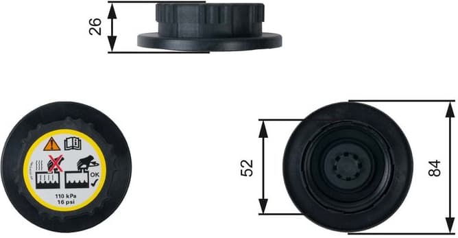 Cap, coolant tank RC246