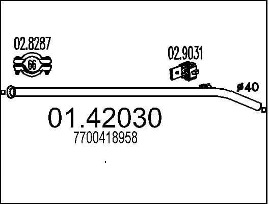 Exhaust Pipe 01.42030