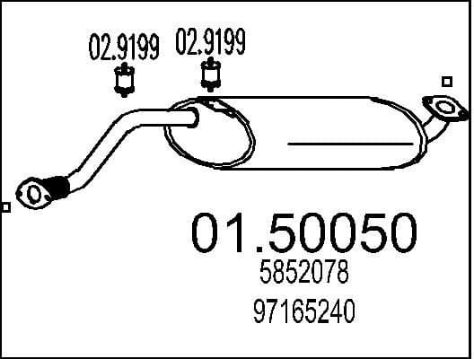 Centre Muffler 01.50050