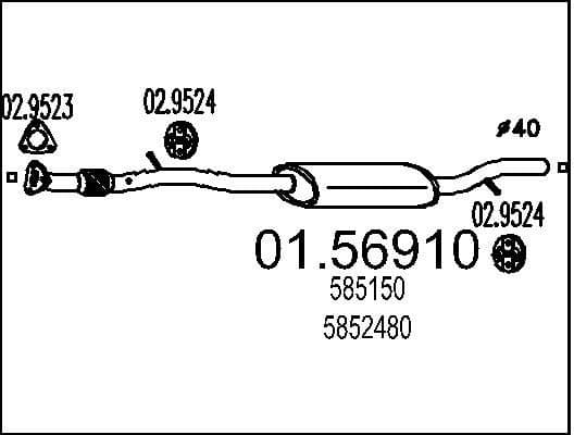 Centre Muffler 01.56910