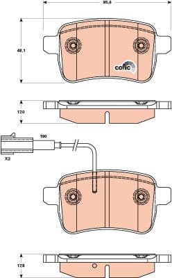 Brake Pad Set, disc brake COTEC GDB1905 - image 3