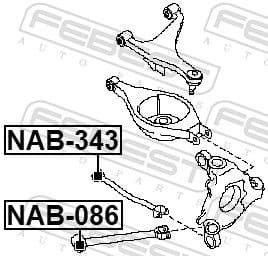 Mounting, control/trailing arm NAB-343 - image 2