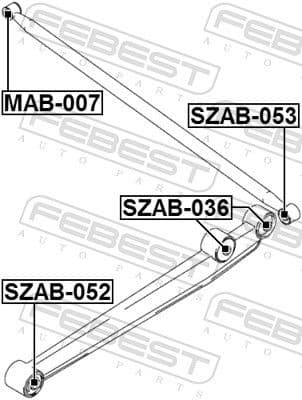 Mounting, control/trailing arm SZAB-052 - image 2