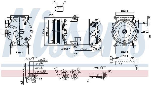 Compressor, air conditioning ** FIRST FIT ** 890588