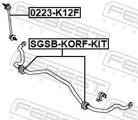 Repair Kit, stabiliser bush SGSB-KORF-KIT - image 2