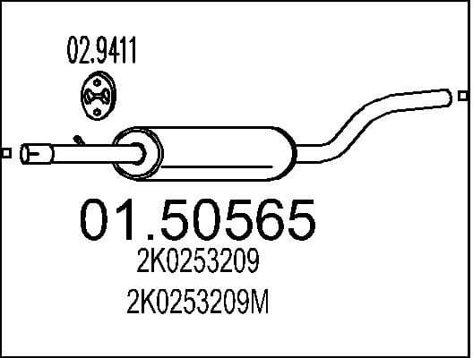 Centre Muffler 01.50565