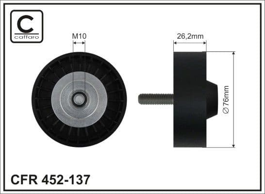Deflection/Guide Pulley, V-ribbed belt 452-137