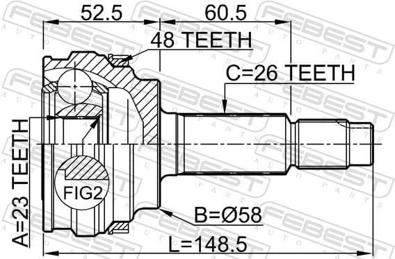 Joint Kit, drive shaft 0110-077A48 - image 2