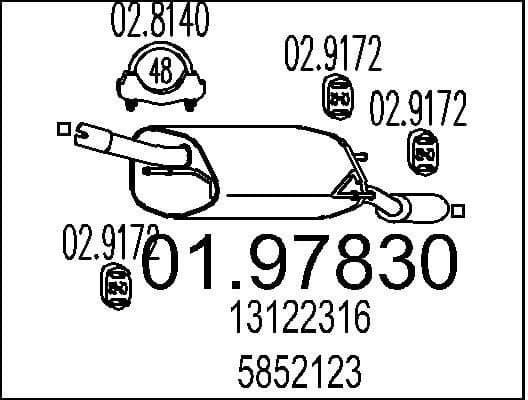 Rear Muffler 01.97830