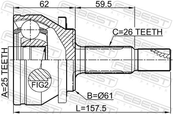 Joint Kit, drive shaft 0110-ZRE181 - image 2
