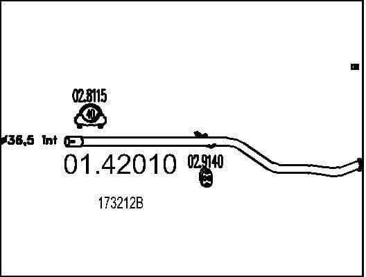Exhaust Pipe 01.42010