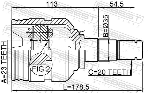 Joint Kit, drive shaft 0111-ST220LH - image 2