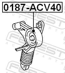 Tensioner Pulley, V-ribbed belt 0187-ACV40 - image 2